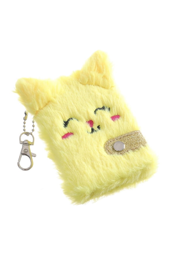 Pocket Plush Notebook Notepad with Keychain Ideal for Girl Women Writing Drawing