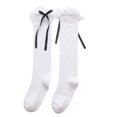 thumbnail image 1 of CANKER Women Lolita Knee High Long Socks Sweet Ruffle Lace Bow Kawaii Cosplay Stockings, 1 of 19