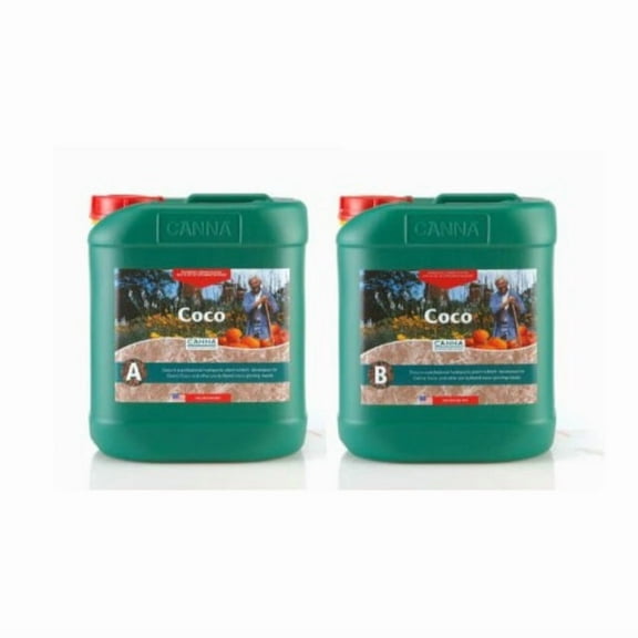 Canna CA1280 5 L Coco Part A & B-Veg & Bloom Nutrient-Developed for Run to Waste Growth, Green