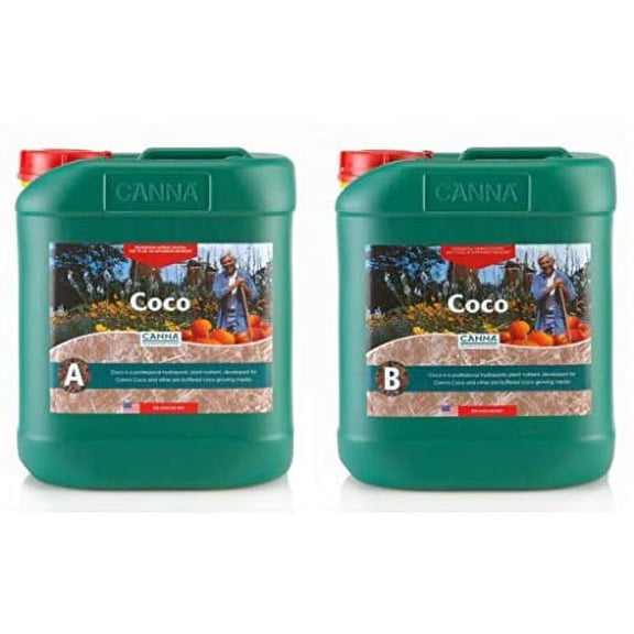 Canna CA1280 5 L Coco Part A & B-Veg & Bloom Nutrient-Developed for Run to Waste Growth, Green