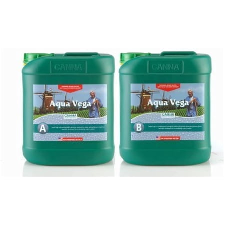 CANNA 5 Liter - Aqua Vega - Part A and B - Veg Nutrient - Developed for Recirculating Systems 9520005
