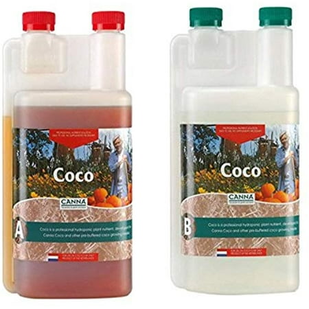 CANNA CA1260+CA1270 Coco A & B, 1 L, Set of 2 Plant Growth, White/Brown
