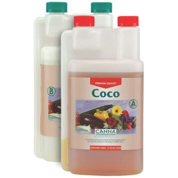 CANNA Coco Coir A+B 1, 5, 10L Veg & Flower Plant Food Base Nutrients Hydroponics (1 Litre)