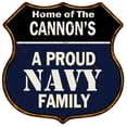 thumbnail image 1 of CANNON'S Proud Navy Family Sign Shield Metal 12x12 Gift 211110017436, 1 of 1