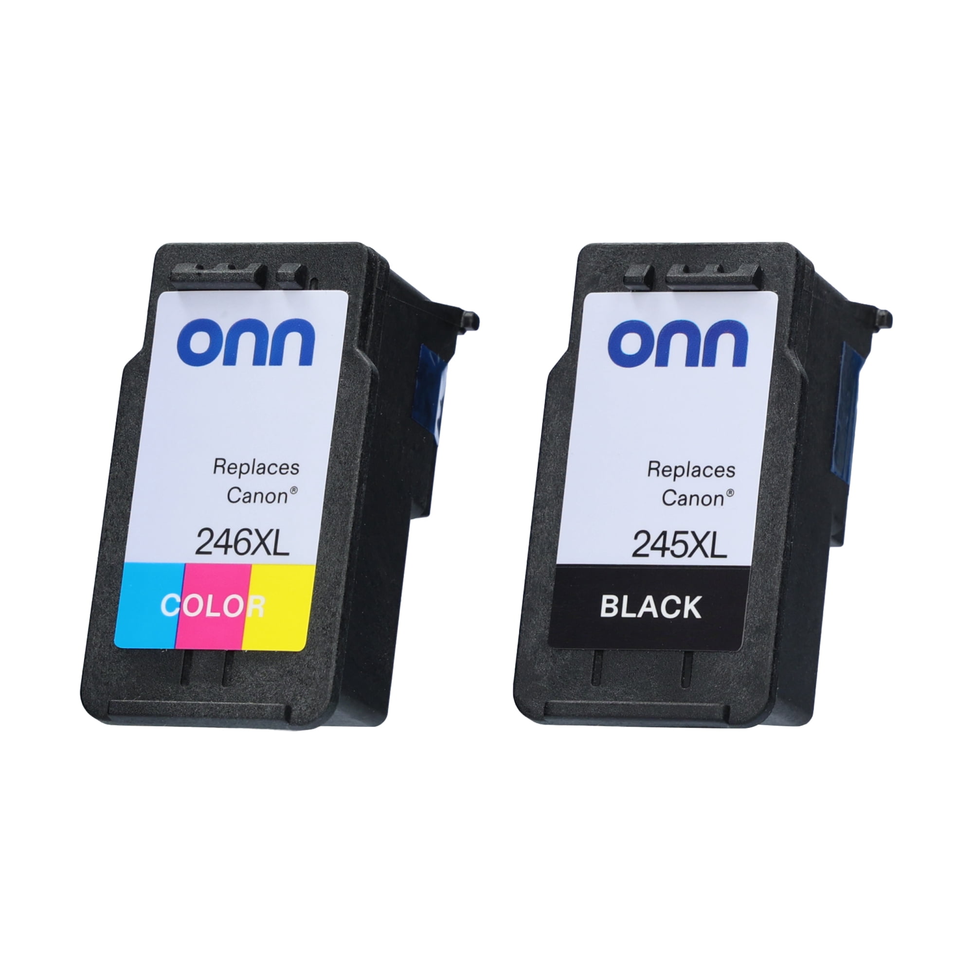 onn Remanufactured Inkjet Printer Cartridges for Canon Printers, Black and Color, 2 Pack