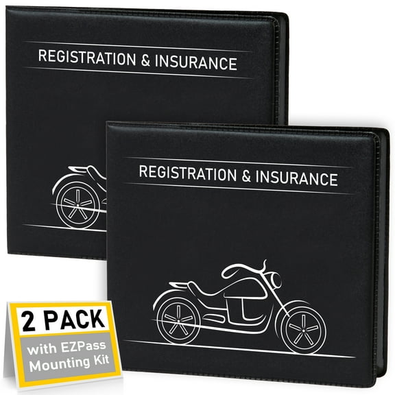CANOPUS Car Registration and Insurance Holder, Car Document Holder, Vehicle Registration and Insurance Card Holder, Wallet Vehicle Paperwork Organizer (2 Pack), MOTOR
