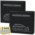 thumbnail image 1 of CANOPUS Car Registration and Insurance Holder, Car Document Holder, Vehicle Registration and Insurance Card Holder, Wallet for Vehicle Paperwork Organizer (2 Pack), SUV, 1 of 7