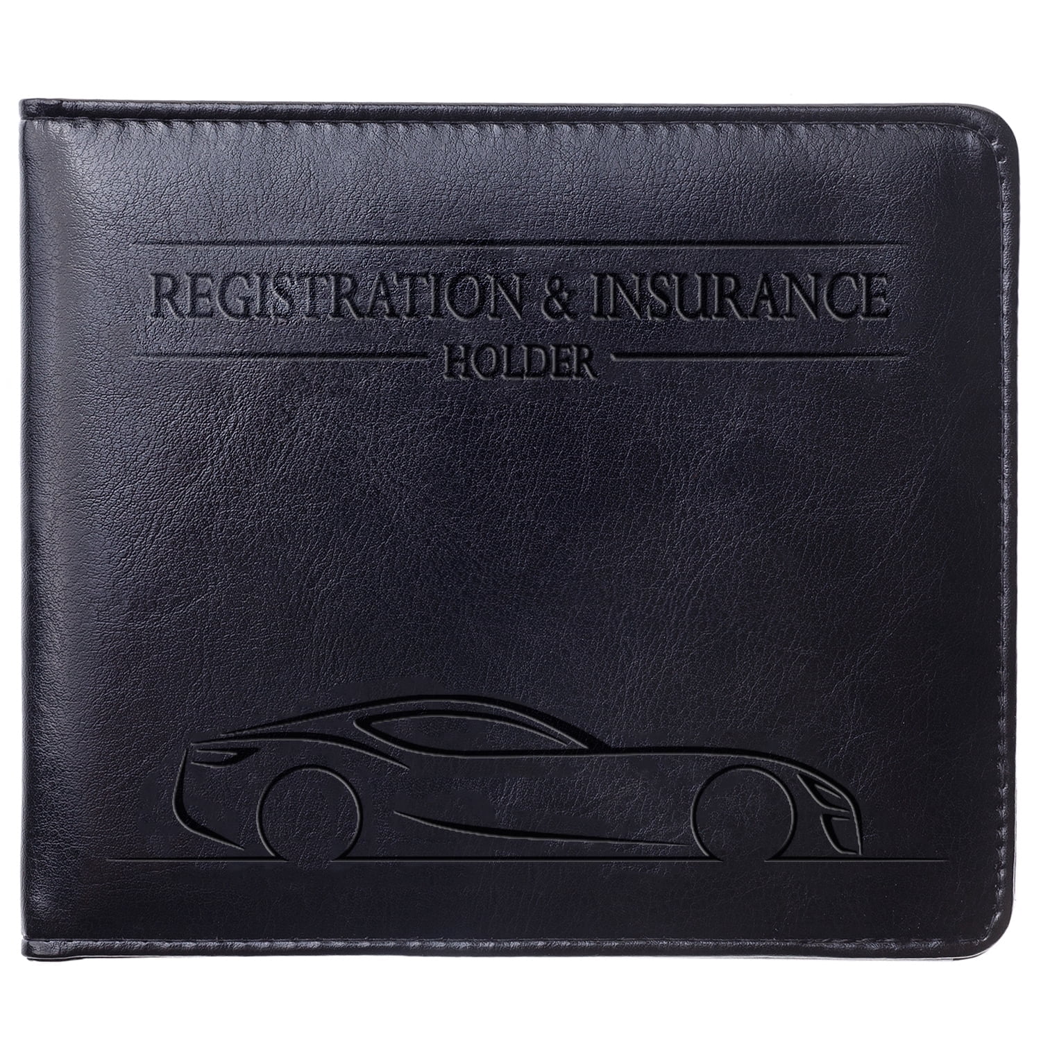 Canopus Black Car Registration & Insurance Holder with Magnetic Closure ...