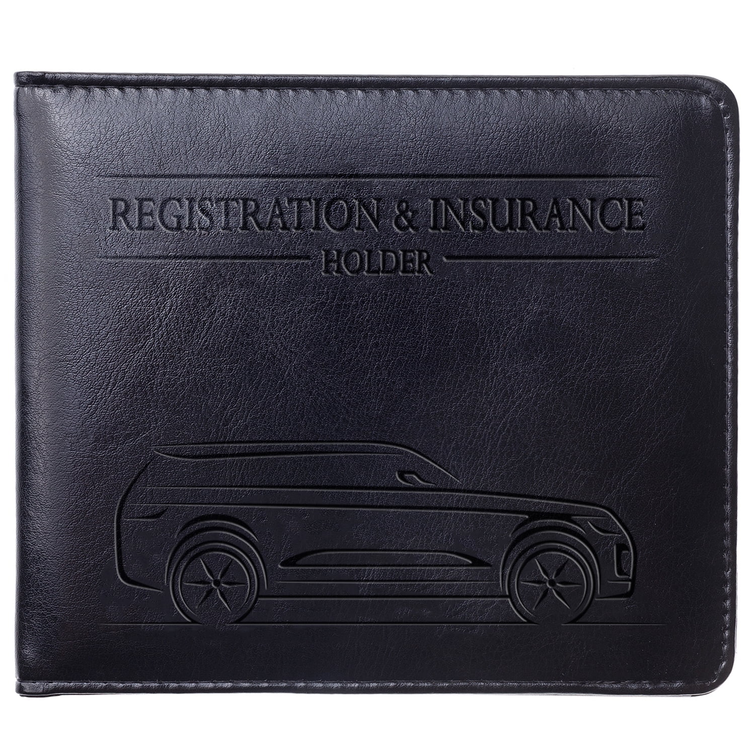 CANOPUS Car Registration and Insurance Holder with Closure, Embossed Car Document
