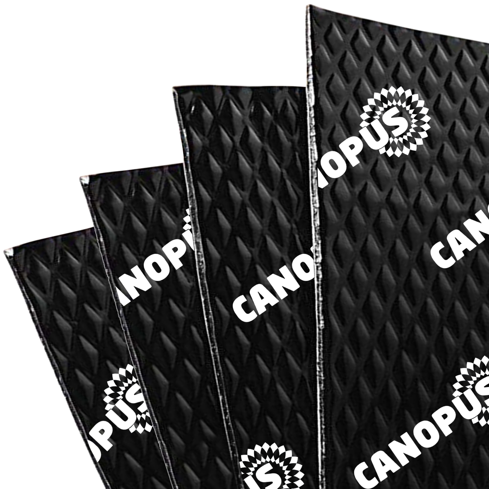 CANOPUS Car Sound Deadening Mat, 80 mil 10 sqft, Pack of 10 Sheets, Butyl Sound Deadener Mat, Audio Car Sound Dampening Material for Car Trunk, Door, Floor and Ceiling, Black
