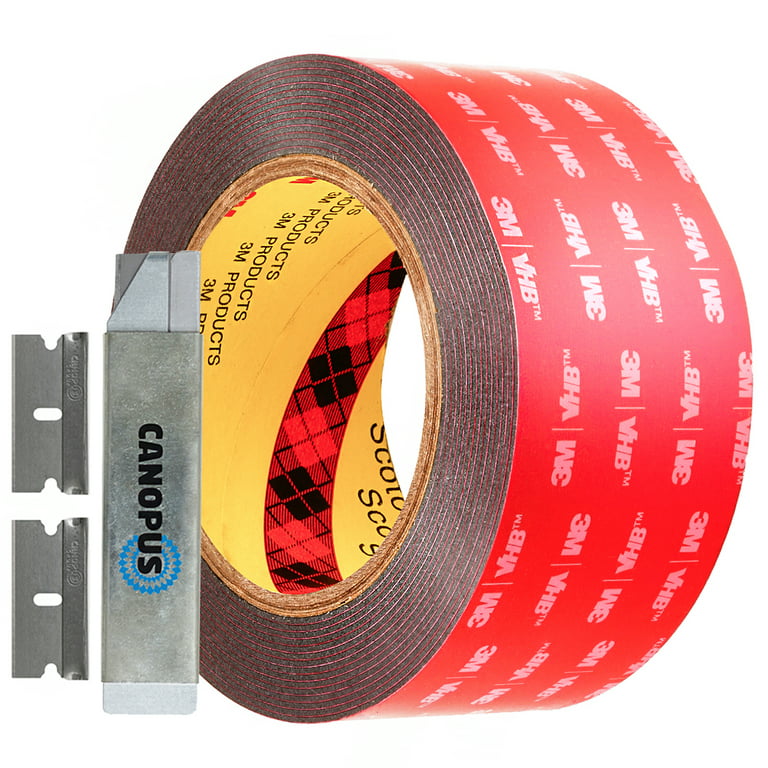 CANOPUS Double Sided Tape, 5952 Heavy Duty Mounting Tape, Strong Bond &  Weatherproof Seal Strip for Automotive Mounting, Picture and Photo Frame, 