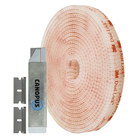 CANOPUS Dual Lock Tape, Strip Tape with Adhesive, Heavy Duty Reclosable Fastener, Mounting Tape, for Hanging Picture Frame, Router, Decoration, Made in USA (0.5in x 6ft)