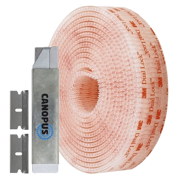 CANOPUS Dual Lock Tape, Strip Tape with Adhesive, Heavy Duty Reclosable Fastener, Mounting Tape, for Hanging Picture Frame, Router, Decoration, Made in USA (1in x 6ft)