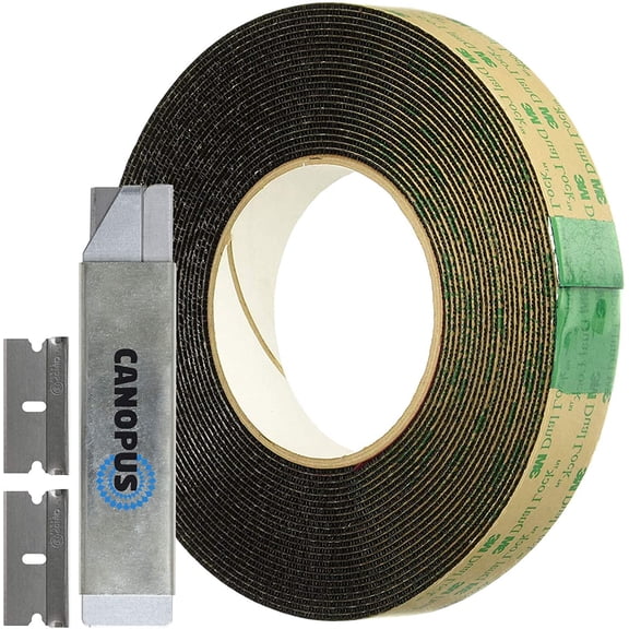 CANOPUS Dual Lock with Adhesive, Made in USA, Industrial Strength, Heavy Duty, Great for Guitar Pedal Boards, SJ4575, Black, 0.5in x 6Ft