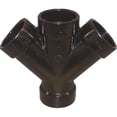 thumbnail image 1 of CANPLAS 102351BC Double Pipe Wye, 1-1/2 in, Hub, ABS, Black, 1 of 1