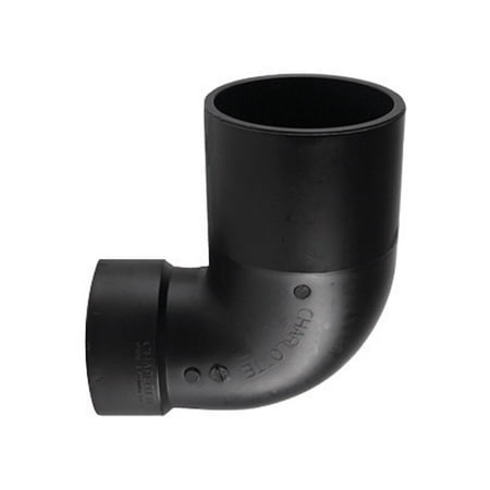 Charlotte Pipe ABS Reducing Closet Bend Elbow, 90 Degree - Plastic - 1 Piece, 4" x 3"