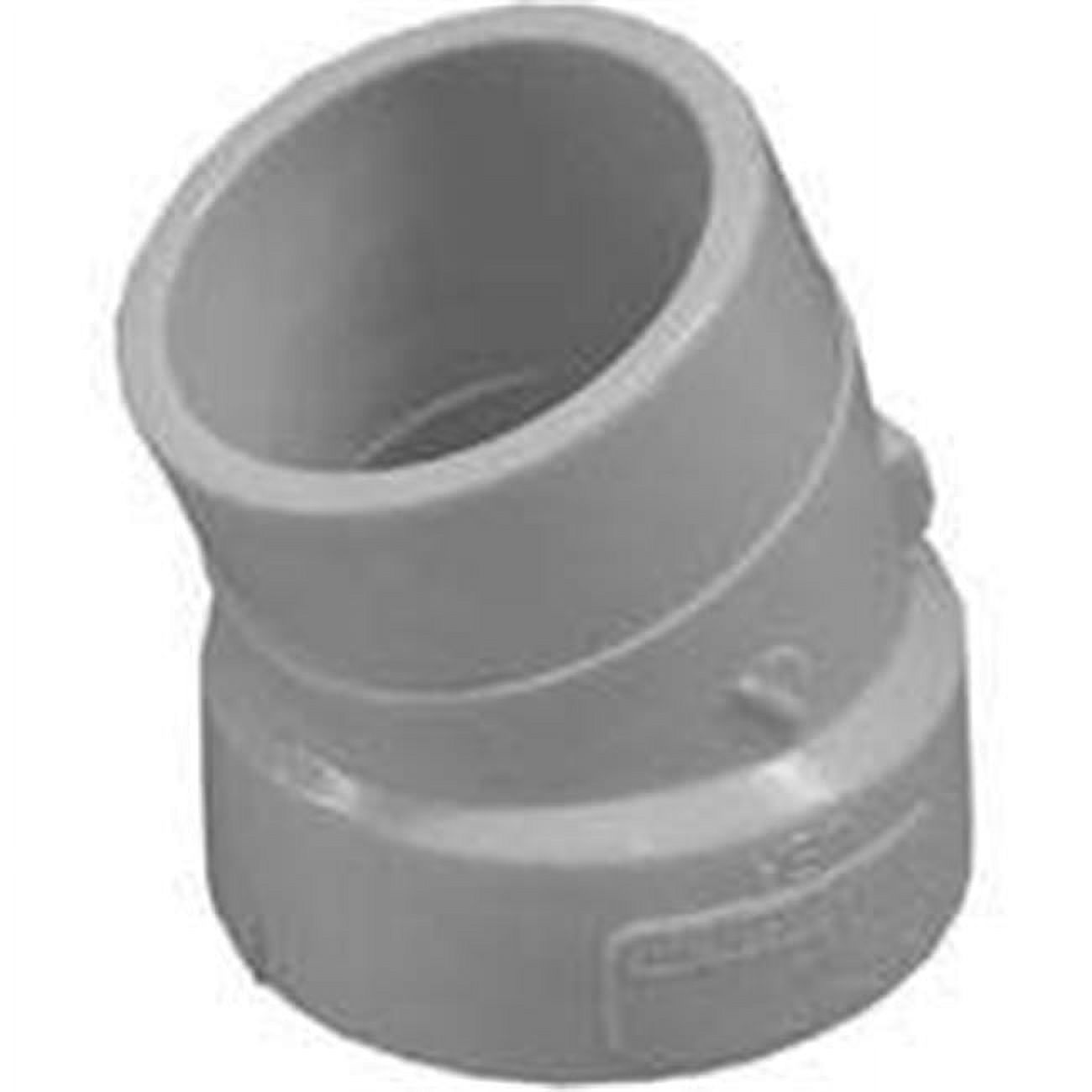 CANPLAS 192562 Street Pipe Elbow, 2 in, Spigot x Hub, 22.5 deg Angle ...