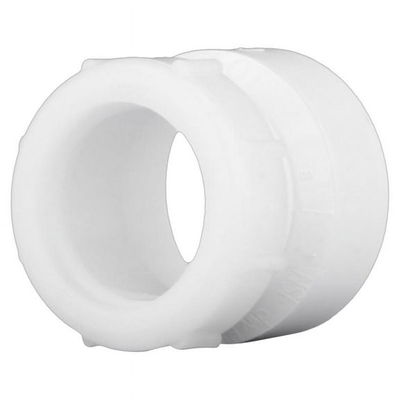 Canplas PVC Trap Adapter, 1-1/2 in Hub x MNPT, White Pipe Fitting