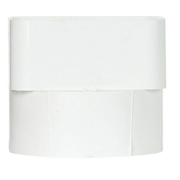 CANPLAS 414434BC Downspout Adapter, 3 x 4 in Connection, Hub, PVC, White