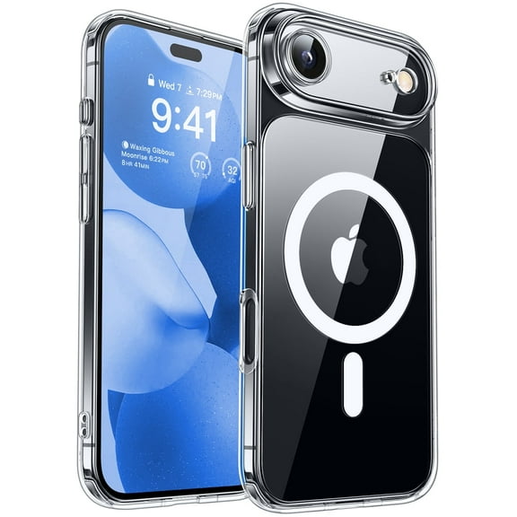 CANSHN Magnetic Compatible with iPhone Air Case, Upgraded [Full Camera Airtection] [Compatible with Magsafe] [Translucent Matte] ShockAirof Airtective Phone Case Cover 6.5 Inch - Clear