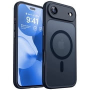 CANSHN Magnetic Compatible with iPhone Air Case, Upgraded [Full Camera Airtection] [Compatible with Magsafe] [Translucent Matte] ShockAirof Airtective Phone Case Cover 6.5 Inch - Deep Blue