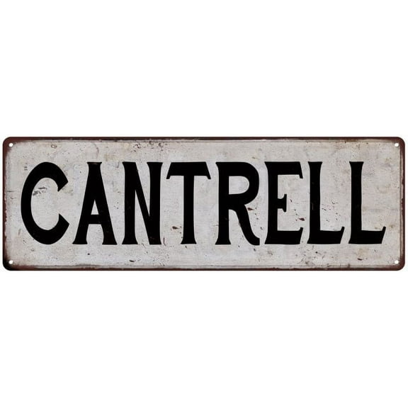 CANTRELL Vintage Look Gift Rustic Chic Metal Sign 6x18 206180036923