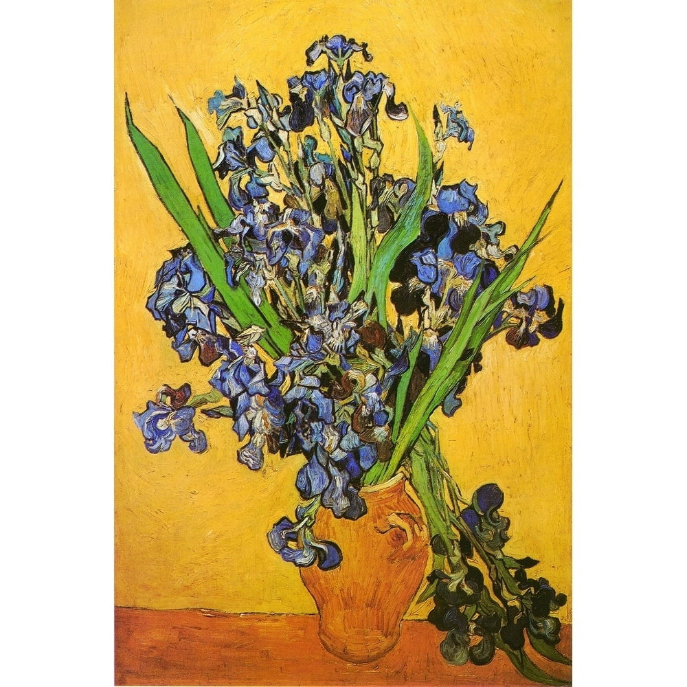 Vincent Van Gogh Les Iris Yellow and Blue Canvas Print