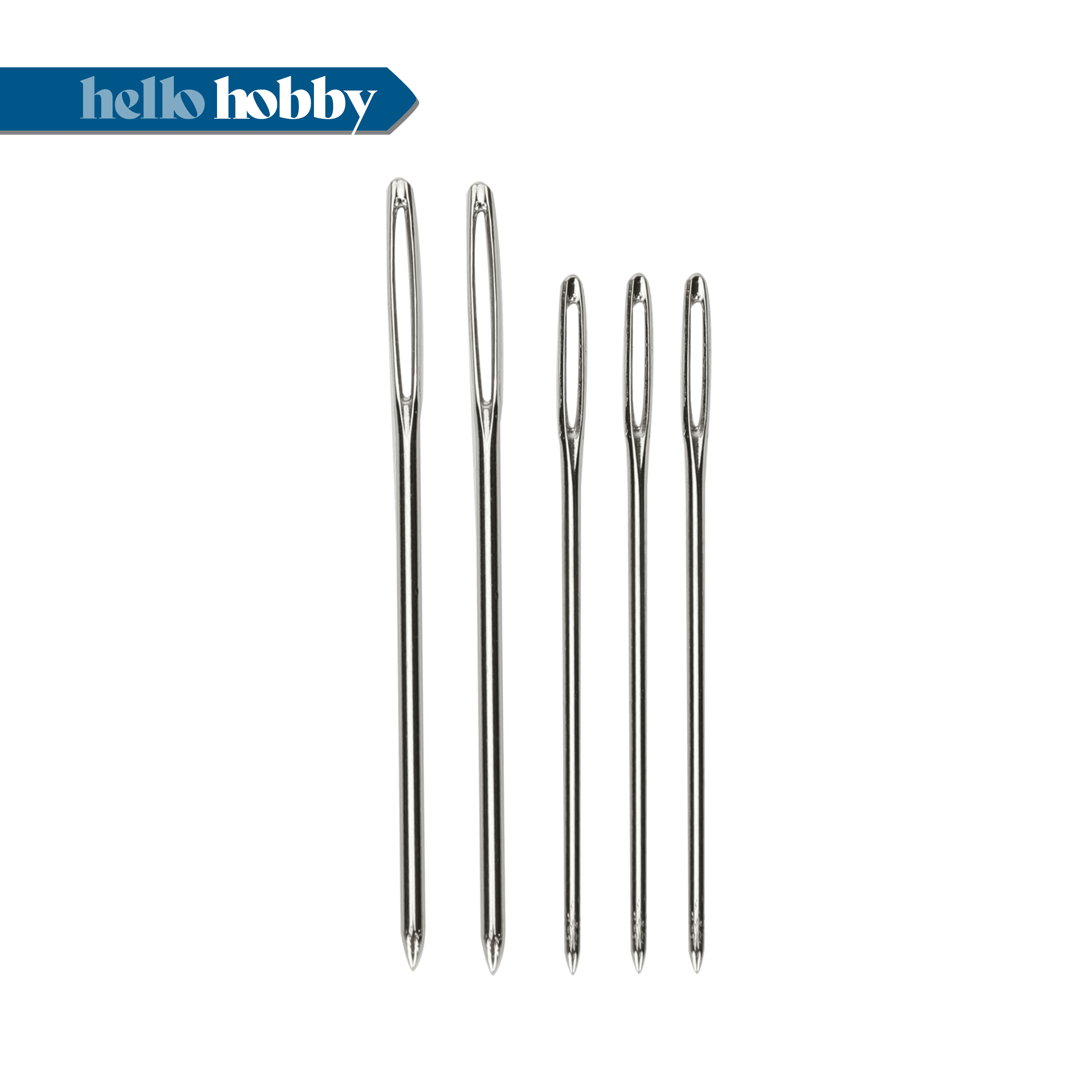 Hello Hobby Steel Plastic Canvas Needles, Sizes 16 and 18, 5-Piece Set