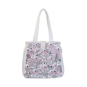 CANVAS TOTE BAG SKULL HEART STAR - White