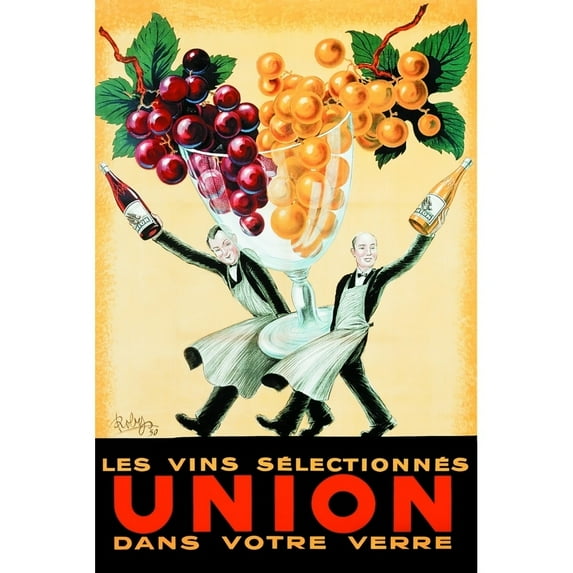 CANVAS Vintage Union Wine Advertisement 36 x 24