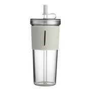 CANX 700ML Acrylic Travel Tumbler With Lid And Straw Insulated Double Wall Reusable Cups Clear/