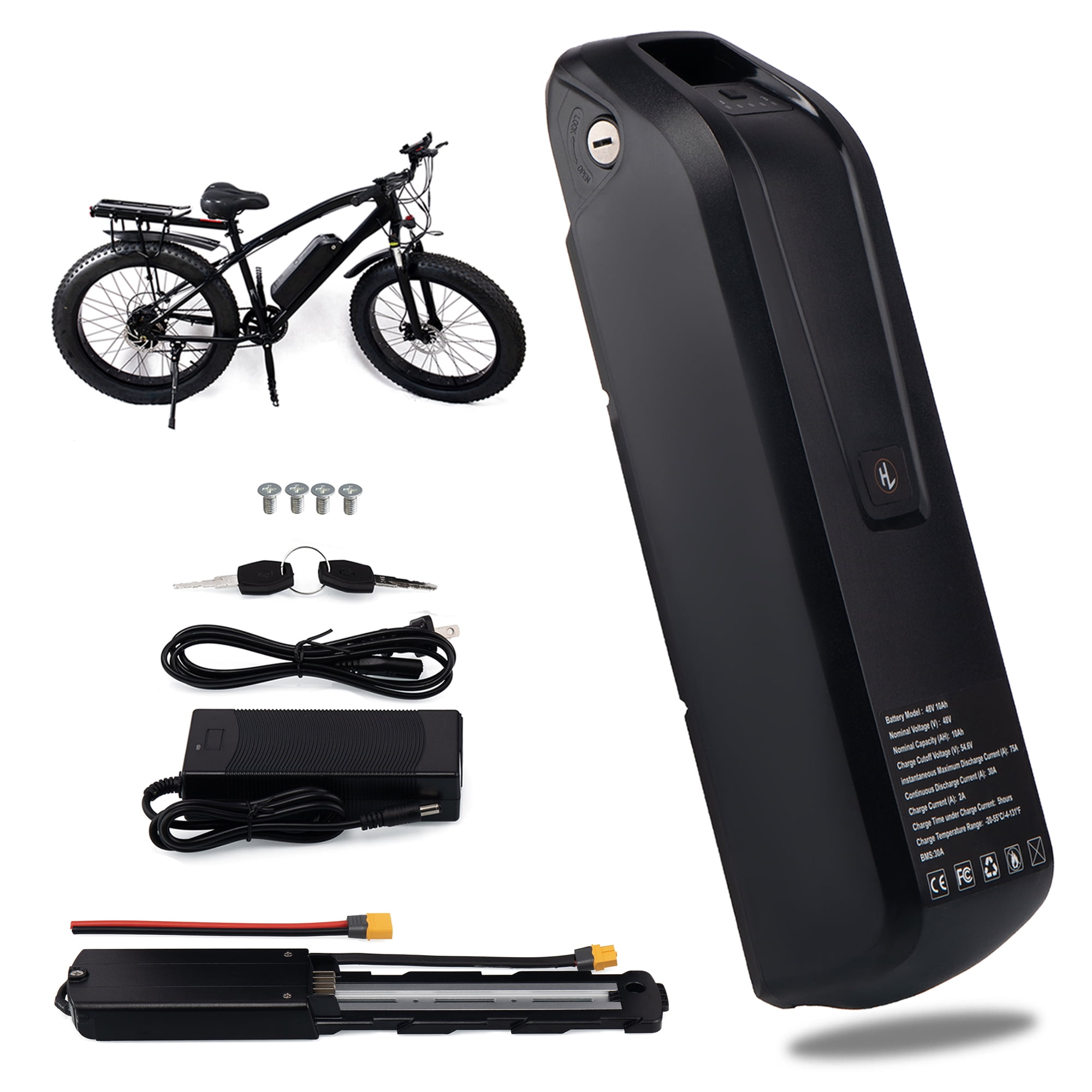 CAO MM Ebike Battery 48V 10Ah Lithium Battery 1000W Rechargeable 48V Battery for Electric Bike