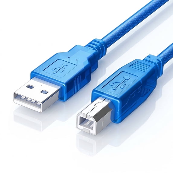 Usb A Point CAODEY 3.3ft Translucent Blue USB 2.0 Printer Cable, High-Speed USB A ...