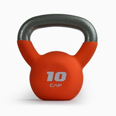 CAP, 10lb Neoprene Coated Kettlebell, Orange