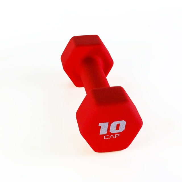 CAP, 10lb Neoprene Dumbbell, Red, Single