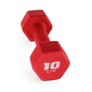 CAP, 10lb Neoprene Dumbbell, Red, Single