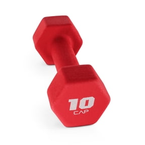 CAP, 10lb Neoprene Dumbbell, Red, Single