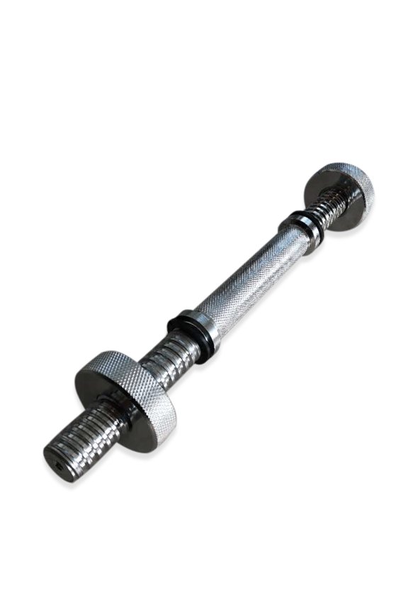 14" Standard Threaded Chrome Dumbbell Handles with Round collars, Pair