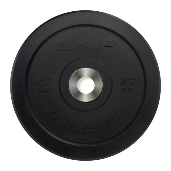 CAP 15 lb Olympic Bumper Plate, Black