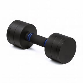 CAP 6-in-1 Adjustable Threaded Dumbbell with Foam Handle, Black/Blue - Fast Adjust from 1 to 15 Pounds