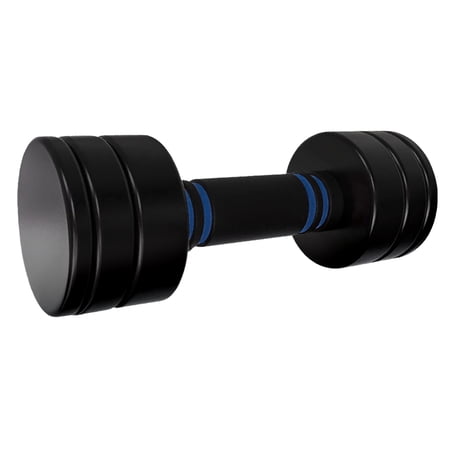 CAP 6-in-1 Adjustable Threaded Dumbbell with Foam Handle, Black/Blue - Fast Adjust from 1 to 15 Pounds