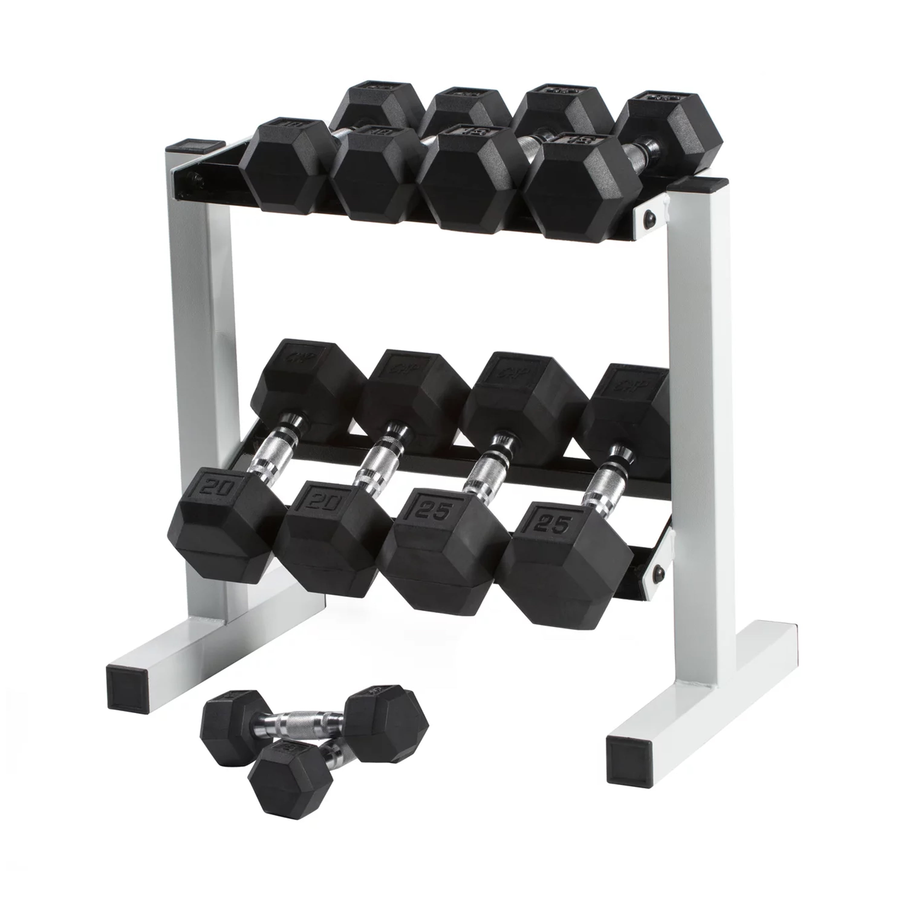 Weight set with online rack