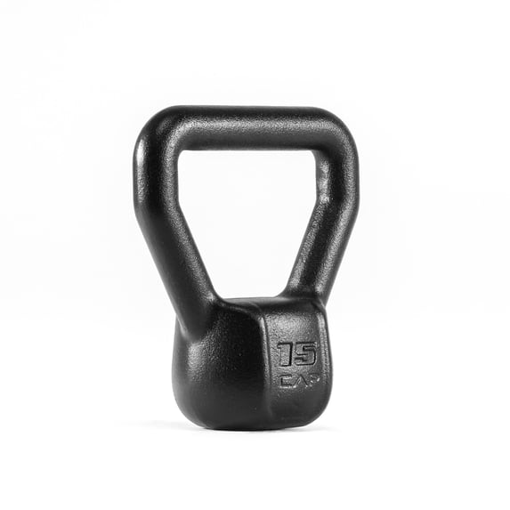 CAP Barbell Cast Iron Kettlebell, Home Gym Strength Training Weight, 15 lb