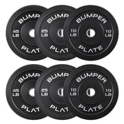 CAP 160lb Olympic Bumper Plate Weight Bundle, 2 x 10lb, 2 x 25lb and 2 x 45lb Plates