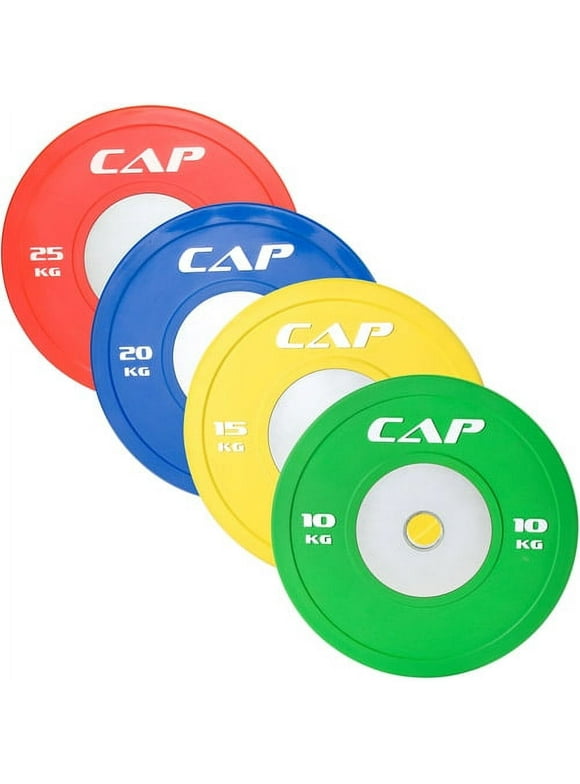 CAP 2" Olympic Competition Rubber Bumper Weight Plates with Steel Hub, 10KG (22 lbs) Single