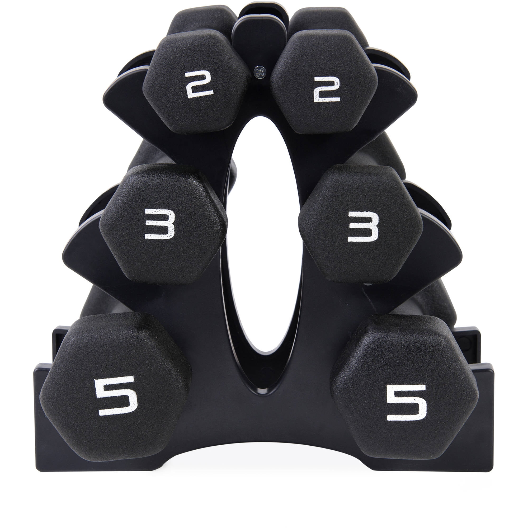 CAP 20lb Neoprene Dumbbell Set with Rack