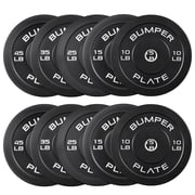 CAP 260lb Bumper Plate Bundle 2 x 10, 2 x 15, 2 x 25, 2 x 35, and 2 x 45 Plates