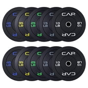CAP 260lb Bumper Plate Bundle 2 x 10, 2 x 15, 2 x 25, 2 x 35, and 2 x 45 Plates
