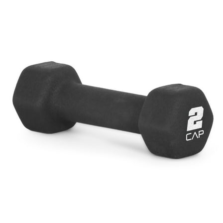 CAP, 2lb Neoprene Dumbbell, Black, Single