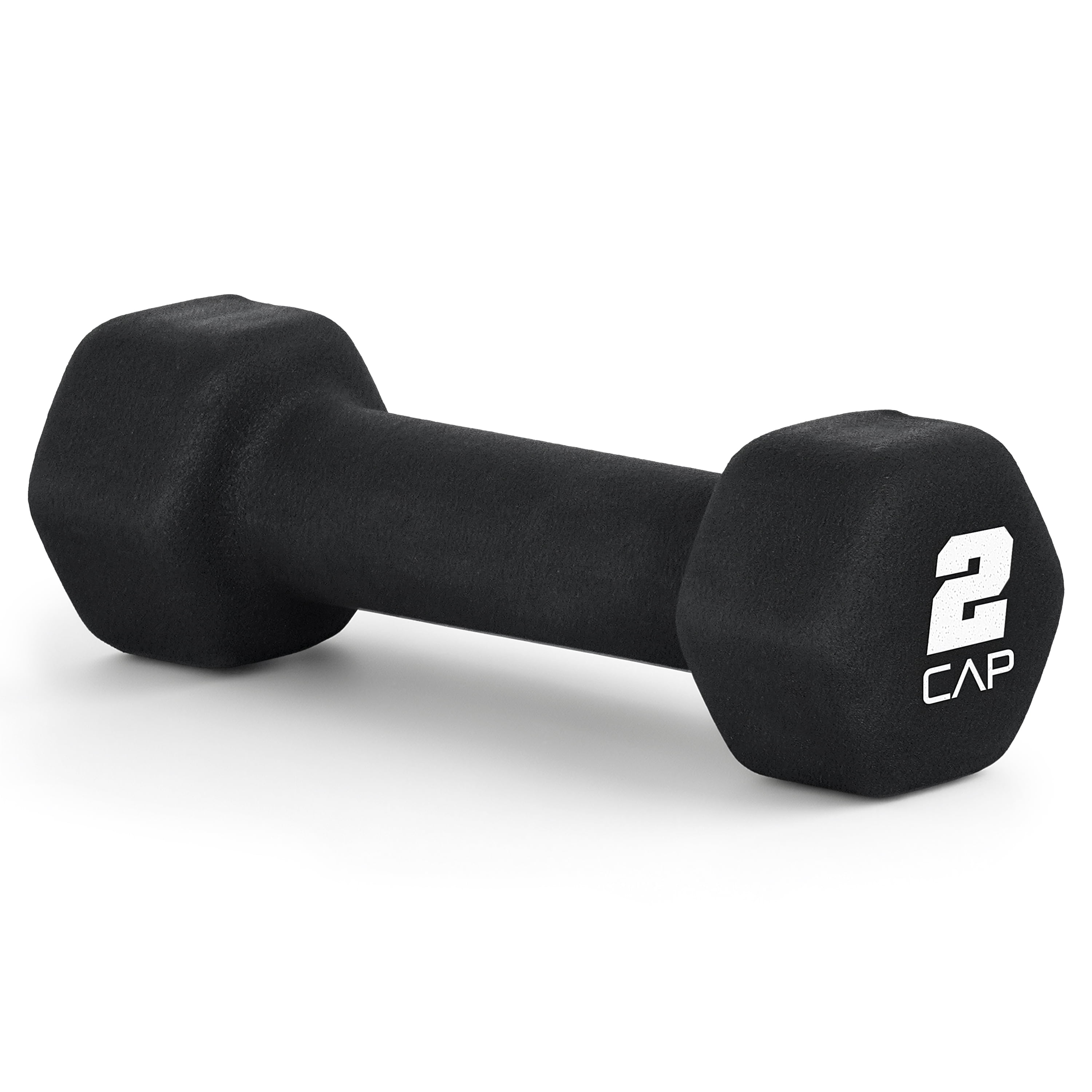 CAP, 2lb Neoprene Dumbbell, Black, Single